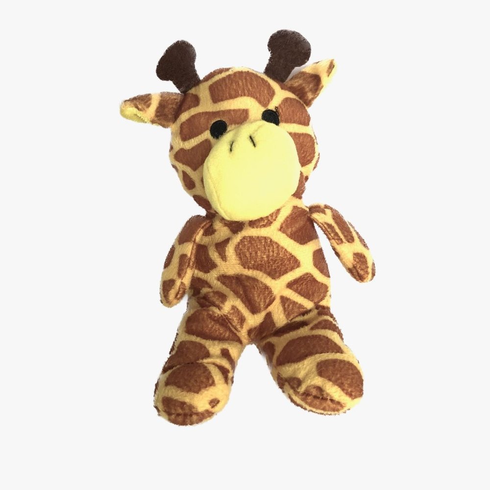 Kellytoy Stuffed Giraffe Brown Tan Pink Plush 2015  9" Tall